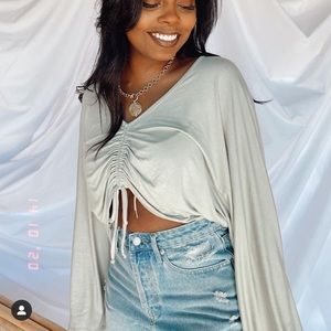 Long Sleeve Vestique Top